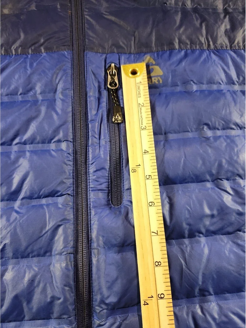 GERRY Puffer Snow Jacket Fill Power 650 Full Zip Navy Blue Men’s LARGE 0158